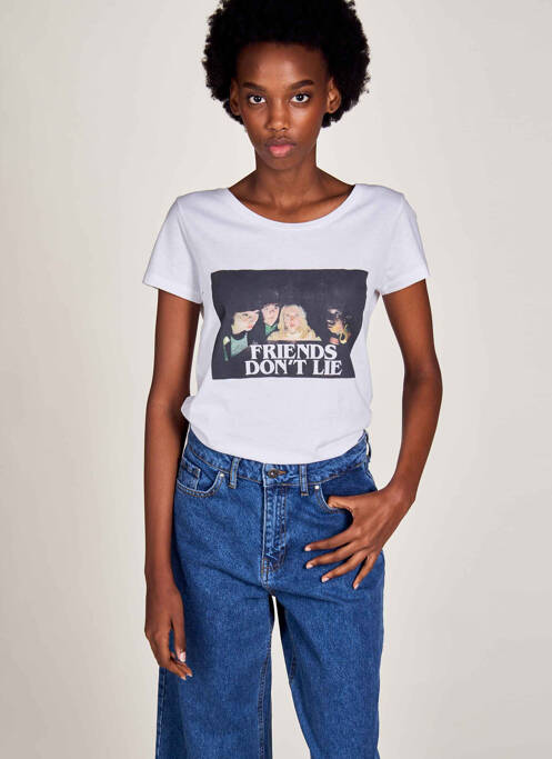 T-shirt blanc STRANGER THINGS pour femme