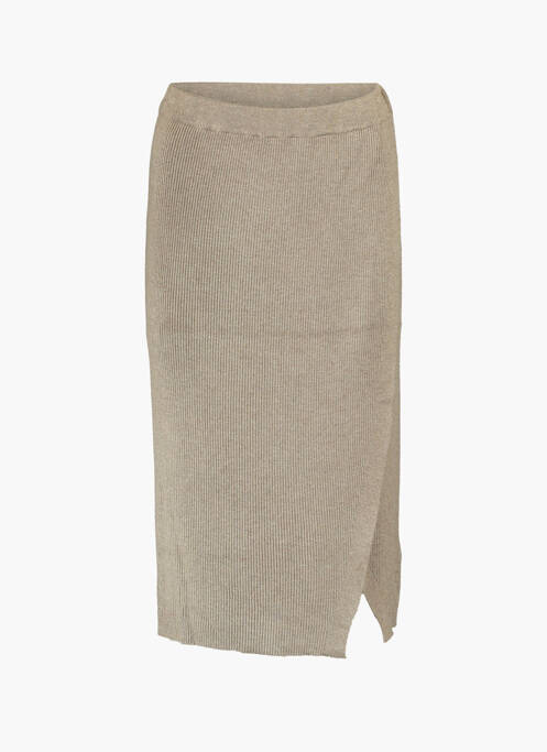 Jupe mi-longue taupe HAILYS pour femme