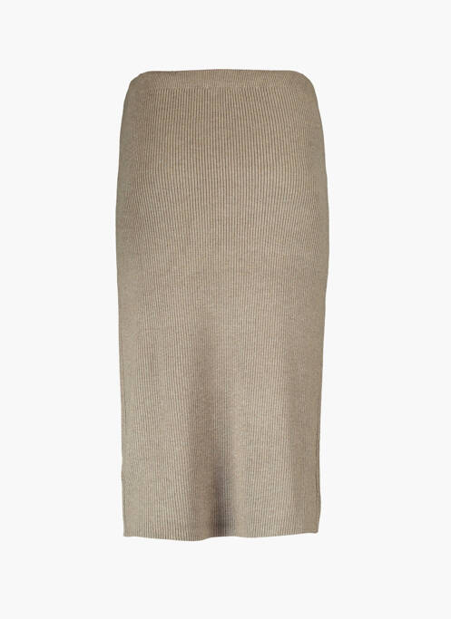 Jupe mi-longue taupe HAILYS pour femme