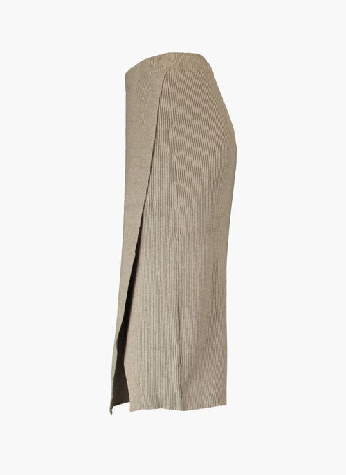 Jupe mi-longue taupe HAILYS pour femme