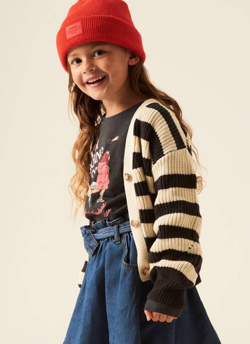 Gilet manches longues beige GARCIA pour fille