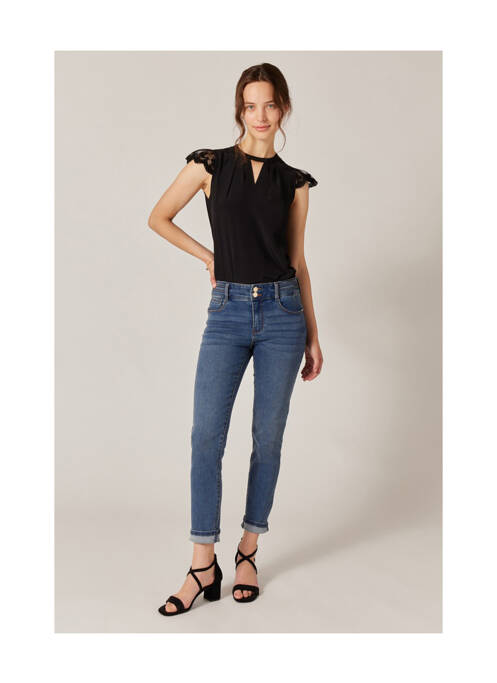 Jeans coupe slim bleu NAF NAF pour femme