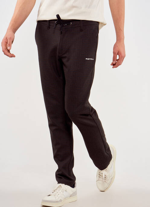 Pantalon chino marron TOURIST LEMC pour homme