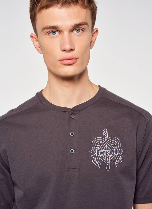 T-shirt gris TOURIST LEMC pour homme