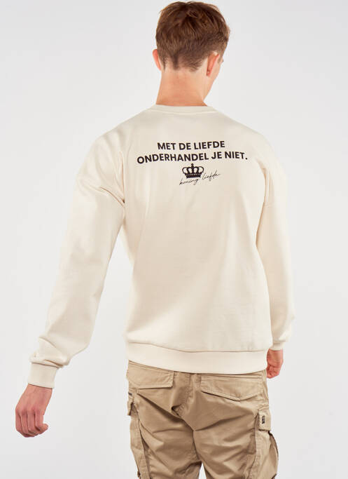 Sweat-shirt beige TOURIST LEMC pour homme