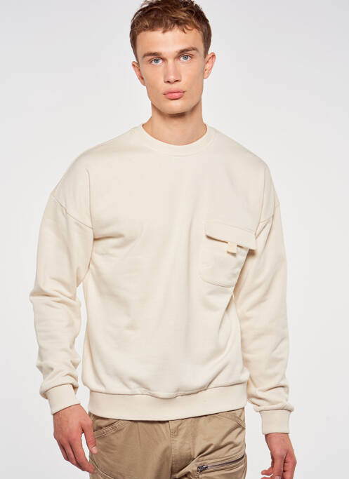 Sweat-shirt beige TOURIST LEMC pour homme