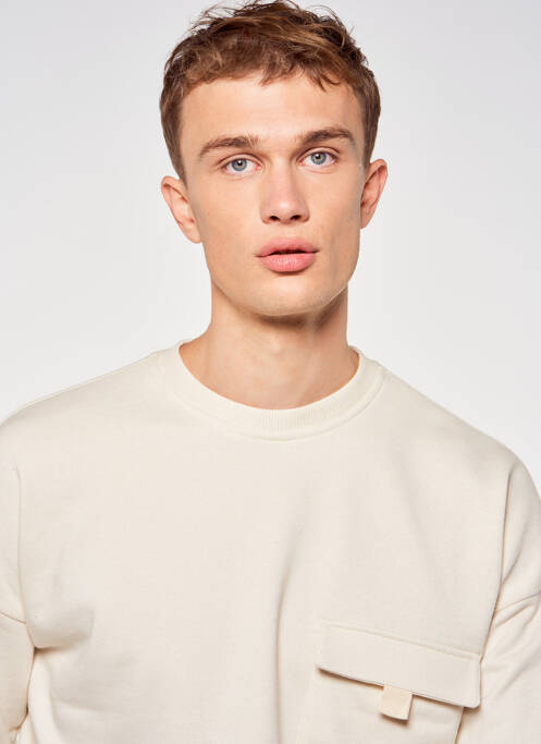 Sweat-shirt beige TOURIST LEMC pour homme