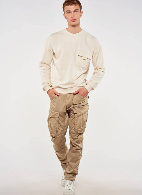 Sweat-shirt beige TOURIST LEMC pour homme