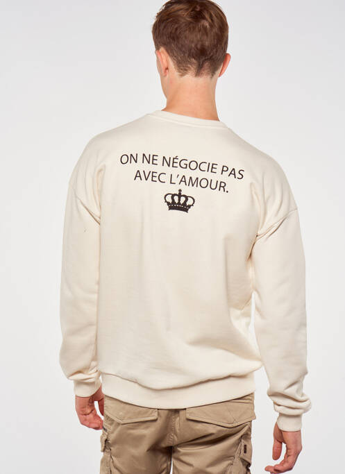 Sweat-shirt beige TOURIST LEMC pour homme