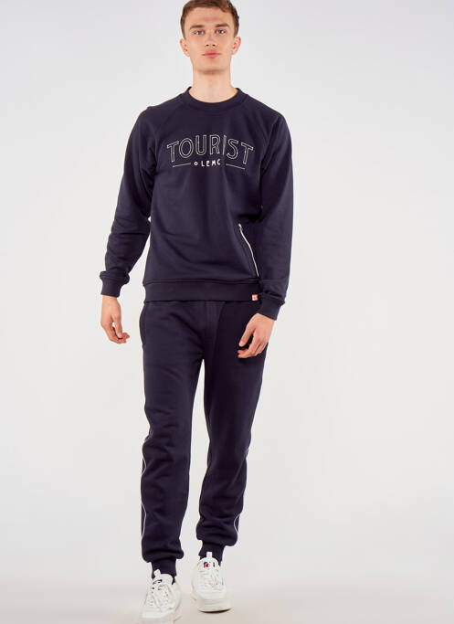 Sweat-shirt bleu TOURIST LEMC pour homme