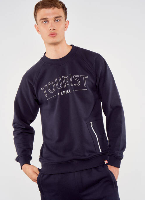 Sweat-shirt bleu TOURIST LEMC pour homme