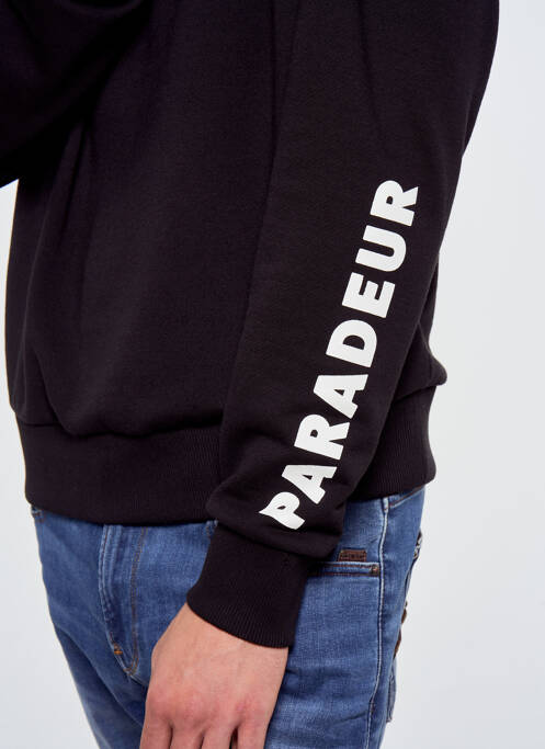 Sweat-shirt à capuche noir TOURIST LEMC pour homme