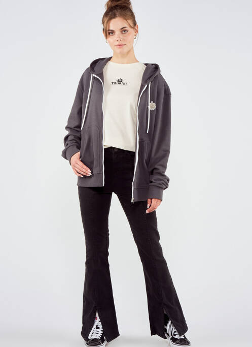 Gilet manches longues gris TOURIST LEMC pour femme