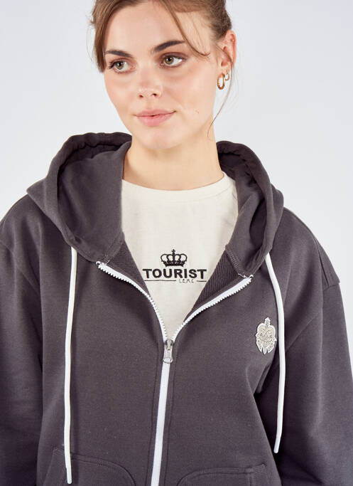 Gilet manches longues gris TOURIST LEMC pour femme