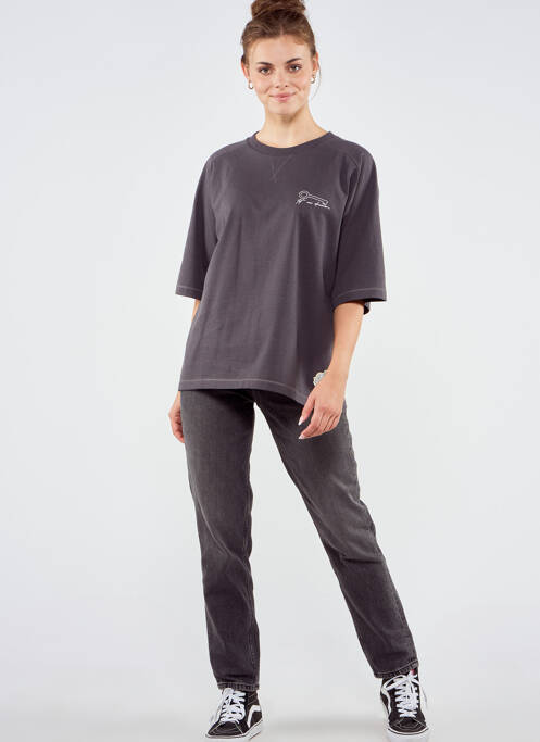 T-shirt gris TOURIST LEMC pour femme