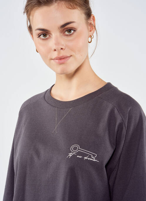 T-shirt gris TOURIST LEMC pour femme