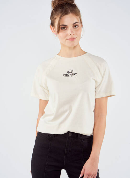 T-shirt beige TOURIST LEMC pour femme