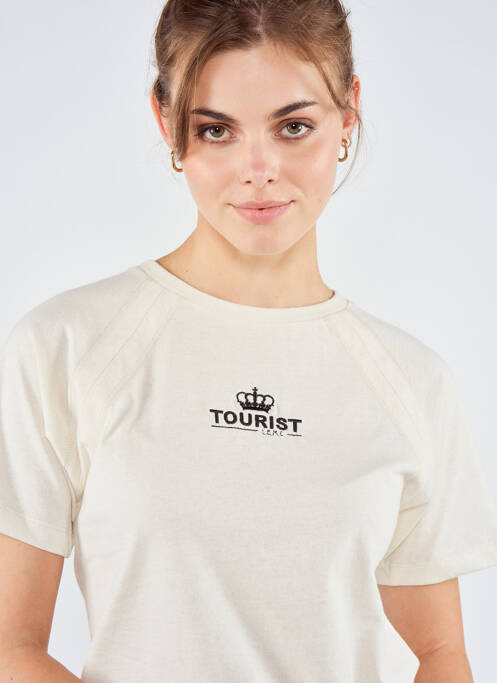 T-shirt beige TOURIST LEMC pour femme