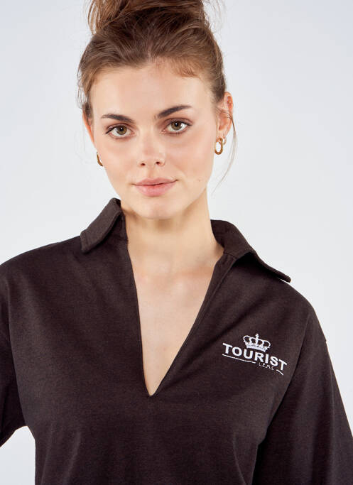 Polo marron TOURIST LEMC pour femme