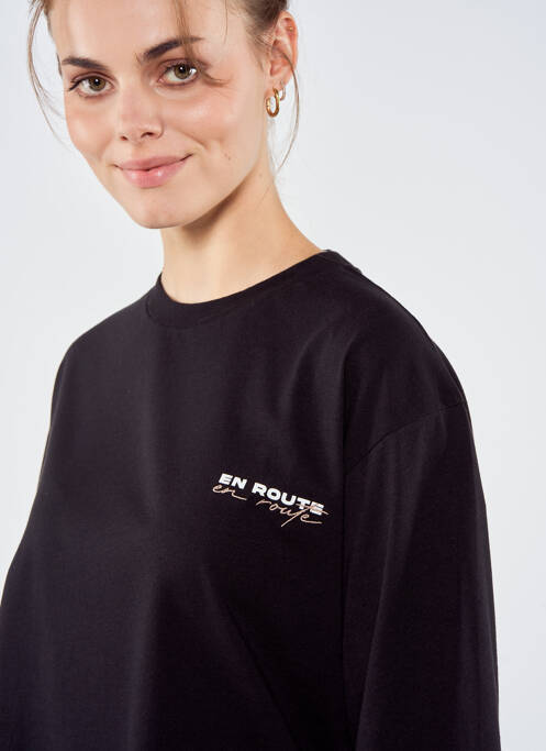 T-shirt noir TOURIST LEMC pour femme