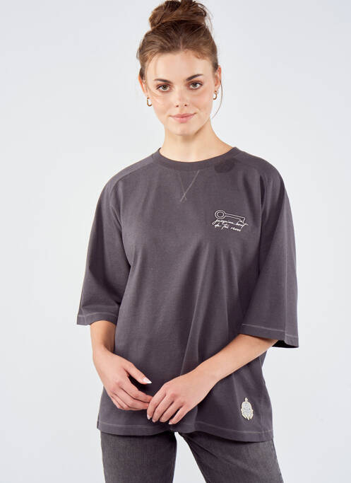 T-shirt gris TOURIST LEMC pour femme