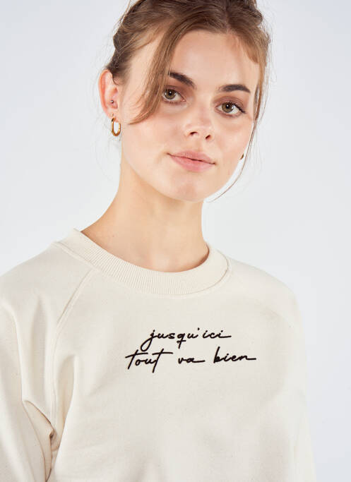 Sweat-shirt beige TOURIST LEMC pour femme