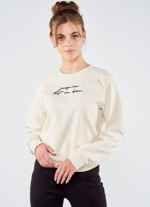Sweat-shirt beige TOURIST LEMC pour femme