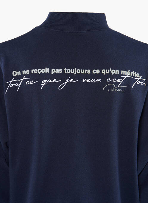 Sweat-shirt bleu TOURIST LEMC pour femme