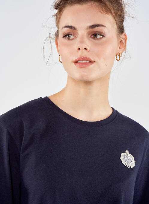 T-shirt bleu TOURIST LEMC pour femme