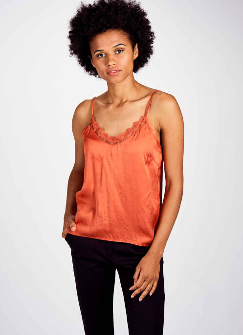 Top orange BELLITA pour femme