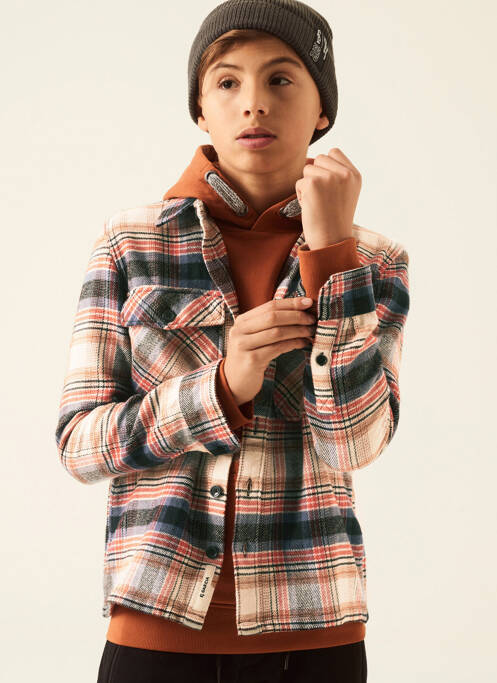 Chemise manches longues rouge GARCIA pour garçon