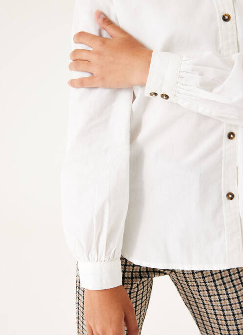 Chemise manches longues blanc GARCIA fille