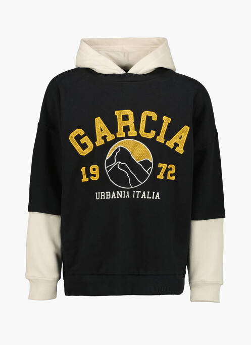 Sweat-shirt à capuche noir GARCIA pour garçon