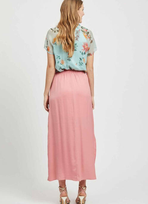 Jupe longue rose VILA pour femme