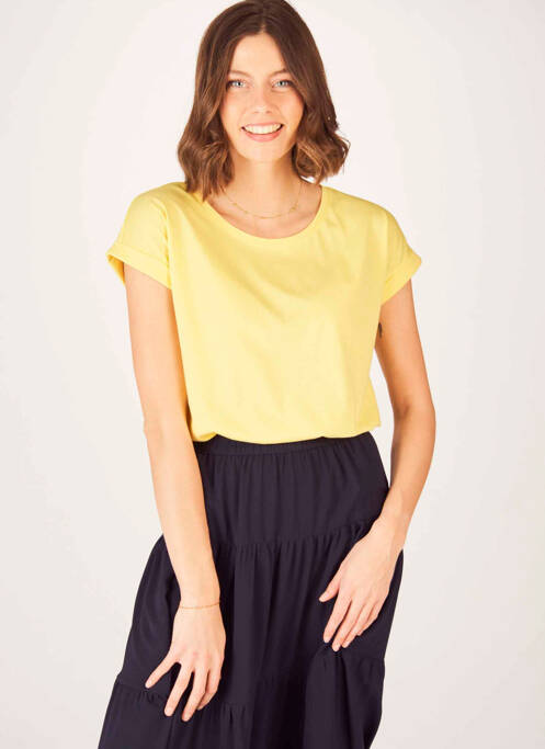 T-shirt jaune VILA pour femme