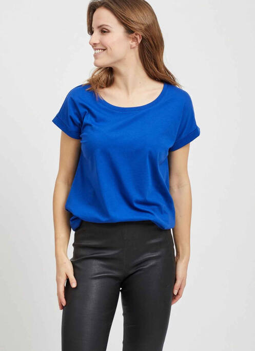 T-shirt bleu VILA pour femme