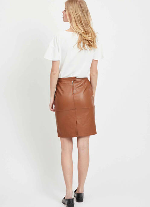 Jupe mi-longue marron VILA pour femme