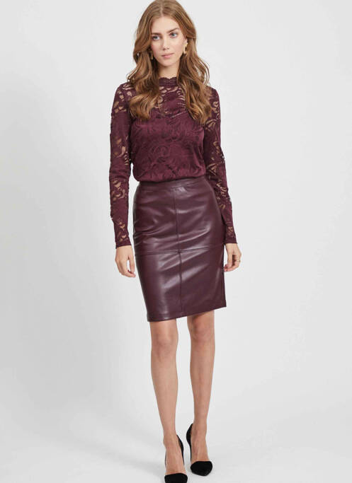 Jupe courte rouge VILA pour femme