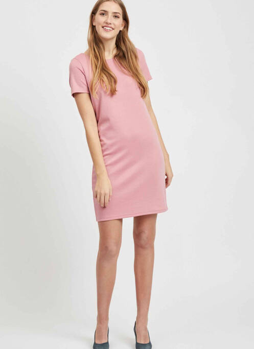 Robe courte rose VILA femme