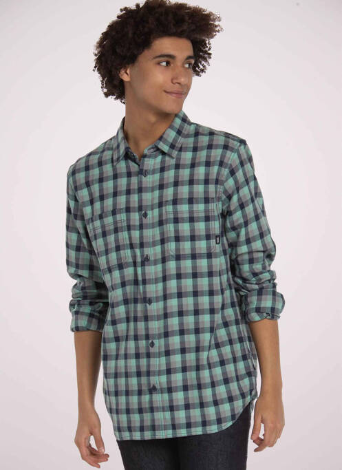 Chemise manches longues vert VANS pour homme