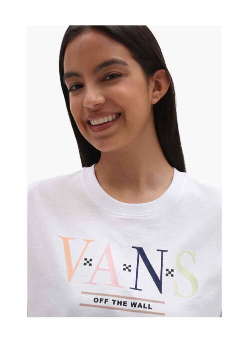 T-shirt blanc VANS pour femme