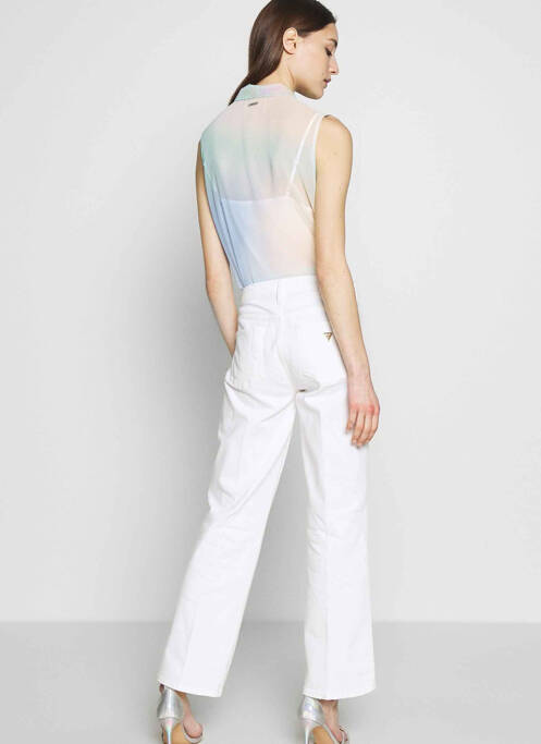 Jeans coupe droite blanc GUESS pour femme