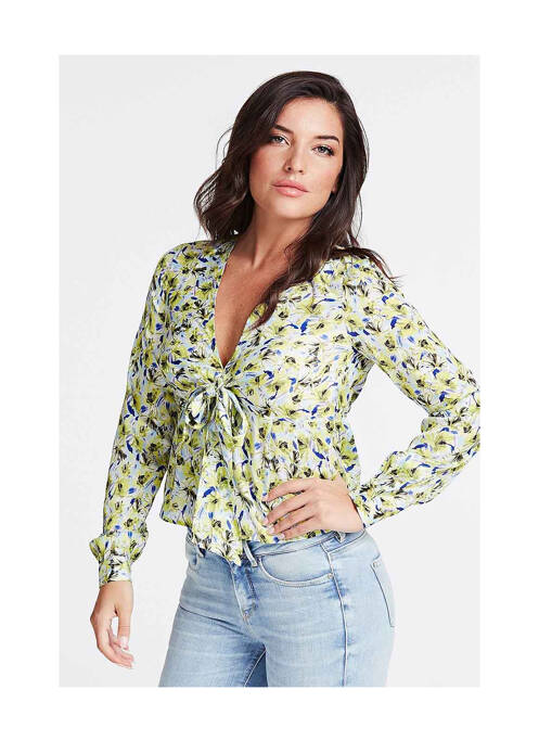 T-shirt jaune GUESS femme