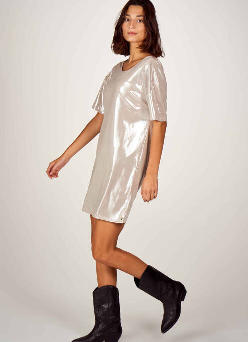 Robe courte argent GUESS femme