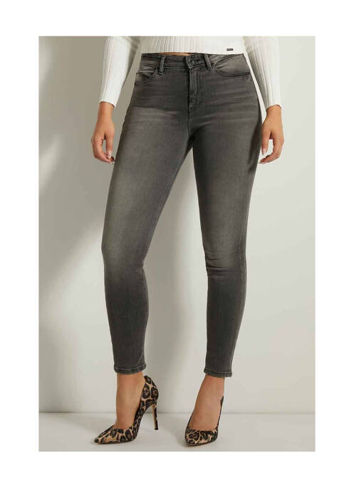 Jeans skinny gris GUESS pour femme