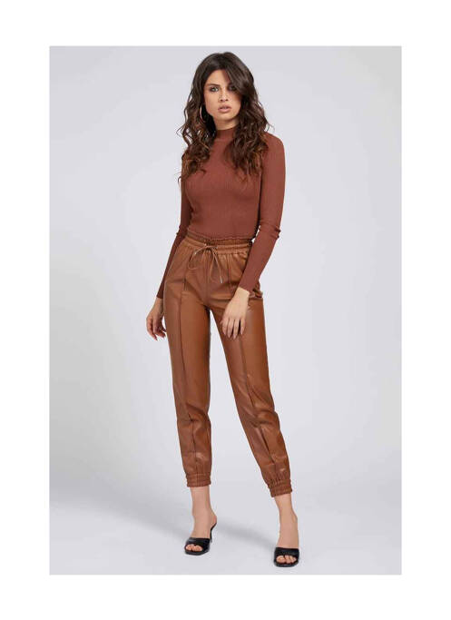 Pantalon 7/8 marron GUESS pour femme