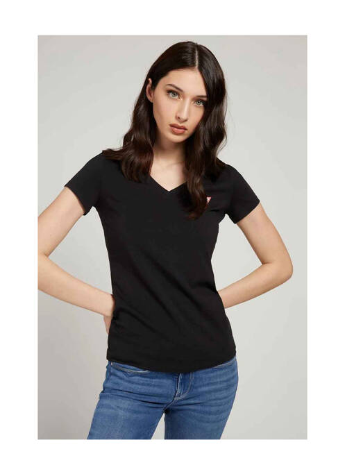 T-shirt noir GUESS pour femme