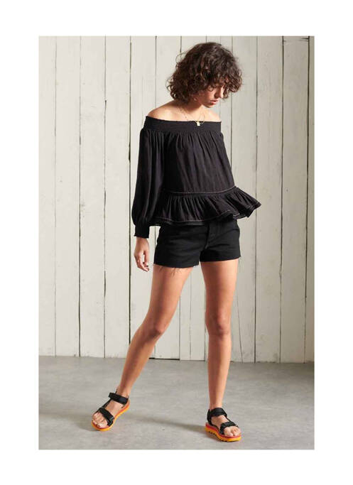 T-shirt noir SUPERDRY pour femme