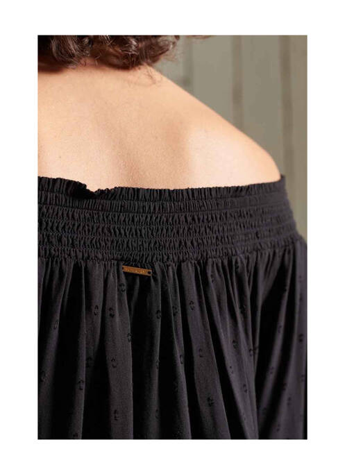 T-shirt noir SUPERDRY pour femme