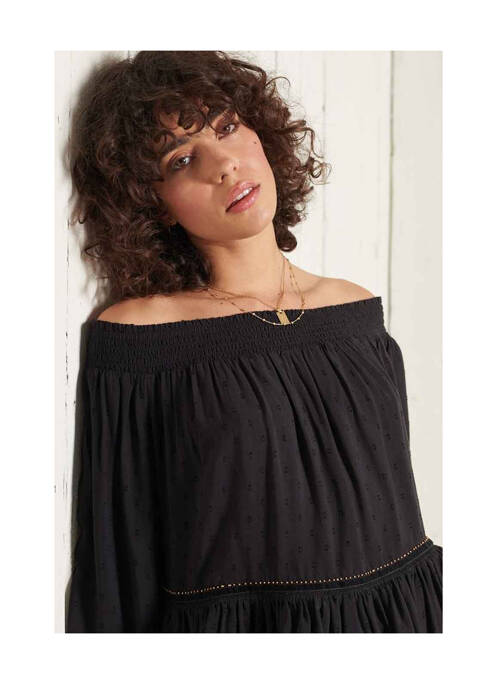 T-shirt noir SUPERDRY pour femme